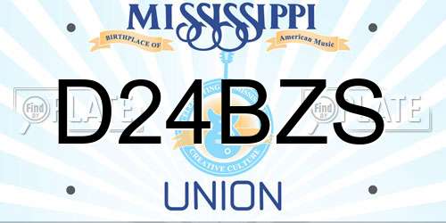 D24BZS Mississippi License Plate