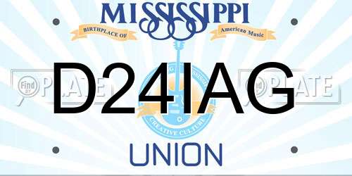 D24IAG Mississippi License Plate