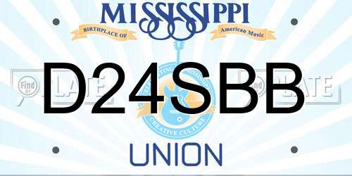 D24SBB Mississippi License Plate