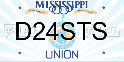 D24STS Mississippi License Plate