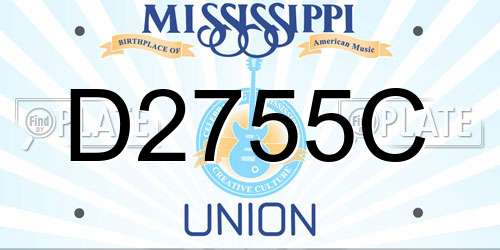 D2755C Mississippi License Plate