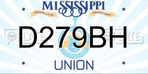 D279BH Mississippi License Plate