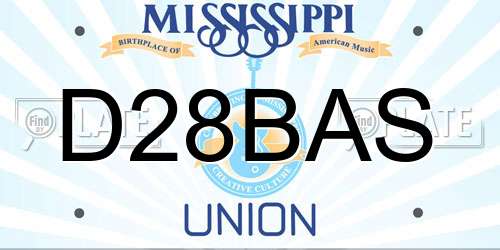 D28BAS Mississippi License Plate