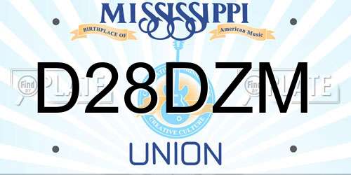 D28DZM Mississippi License Plate