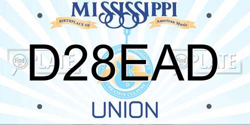 D28EAD Mississippi License Plate