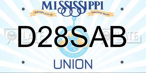 D28SAB Mississippi License Plate
