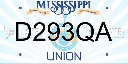 D293QA Mississippi License Plate