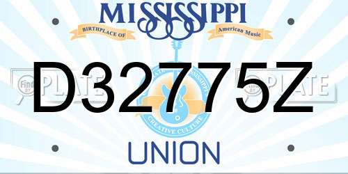 D32775Z Mississippi License Plate