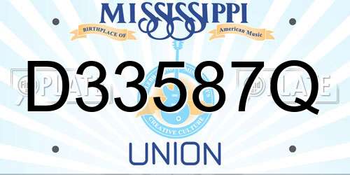 D33587Q Mississippi License Plate