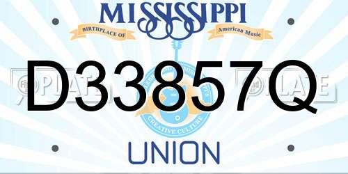 D33857Q Mississippi License Plate