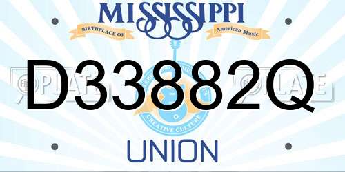 D33882Q Mississippi License Plate