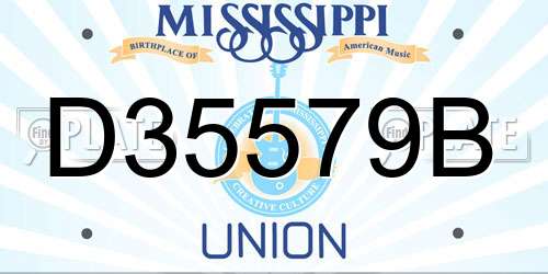 D35579B Mississippi License Plate