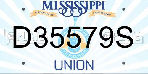 D35579S Mississippi License Plate