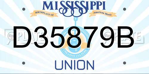 D35879B Mississippi License Plate