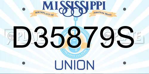 D35879S Mississippi License Plate