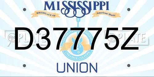 D37775Z Mississippi License Plate