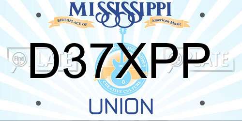 D37XPP Mississippi License Plate