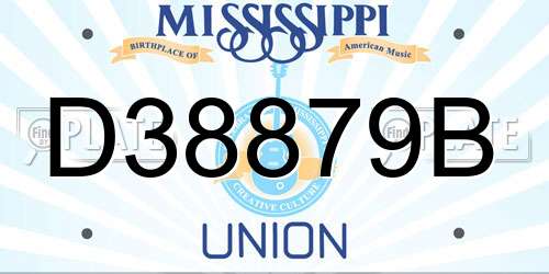 D38879B Mississippi License Plate