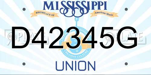 D42345G Mississippi License Plate