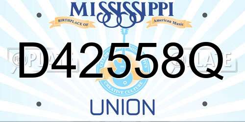 D42558Q Mississippi License Plate