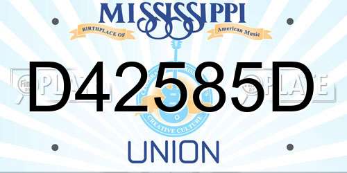 D42585D Mississippi License Plate