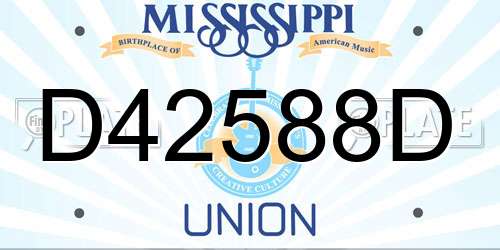 D42588D Mississippi License Plate