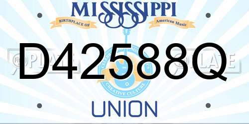 D42588Q Mississippi License Plate