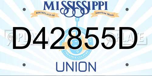 D42855D Mississippi License Plate