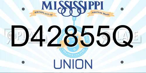 D42855Q Mississippi License Plate