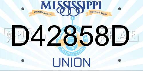 D42858D Mississippi License Plate