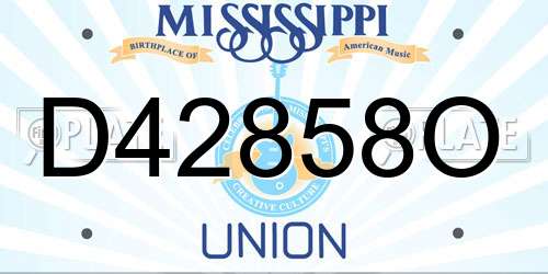 D42858O Mississippi License Plate