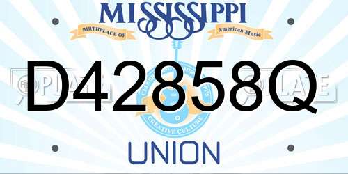 D42858Q Mississippi License Plate