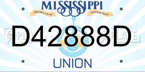 D42888D Mississippi License Plate