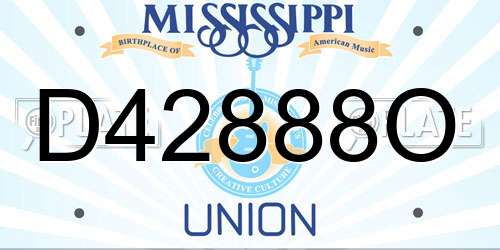 D42888O Mississippi License Plate