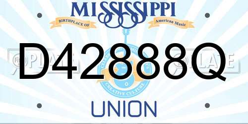 D42888Q Mississippi License Plate