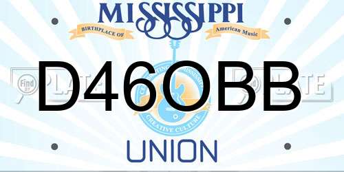 D46OBB Mississippi License Plate