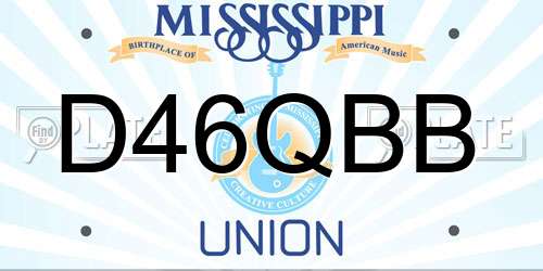 D46QBB Mississippi License Plate