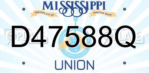 D47588Q Mississippi License Plate