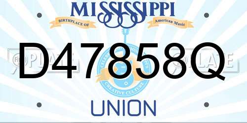 D47858Q Mississippi License Plate