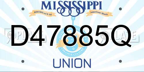 D47885Q Mississippi License Plate