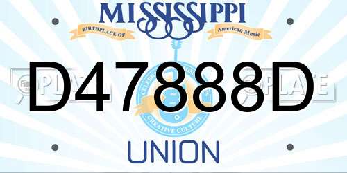 D47888D Mississippi License Plate