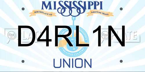 D4RL1N Mississippi License Plate
