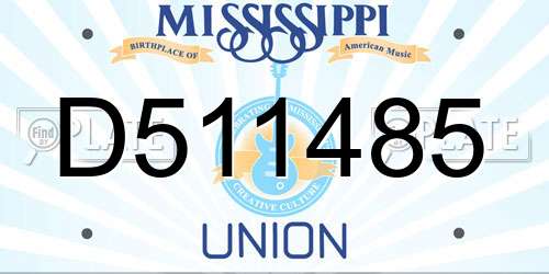 D511485 Mississippi License Plate