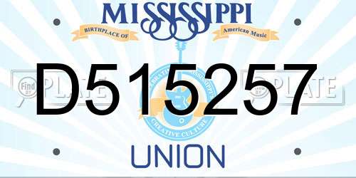 D515257 Mississippi License Plate