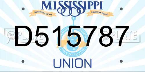 D515787 Mississippi License Plate