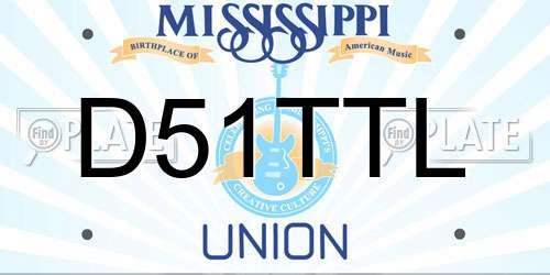 D51TTL Mississippi License Plate