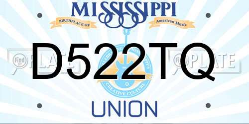 D522TQ Mississippi License Plate