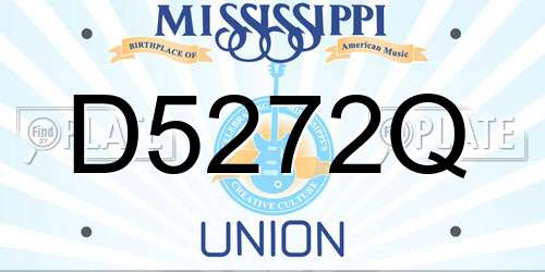 D5272Q Mississippi License Plate