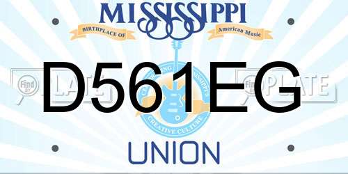 D561EG Mississippi License Plate