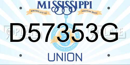 D57353G Mississippi License Plate